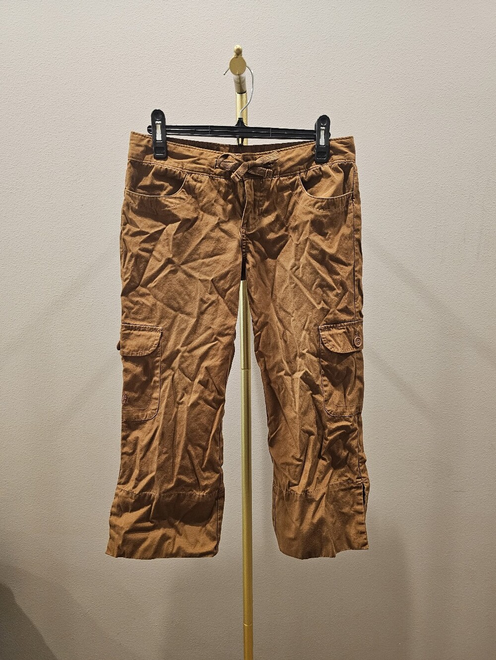 Vintage Split Low Rise Cargo Capris